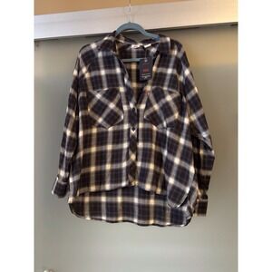 NWT Women's Levi's The Ex-Boyfriend Relaxed Fit‎ Shirt Small Flannel Button